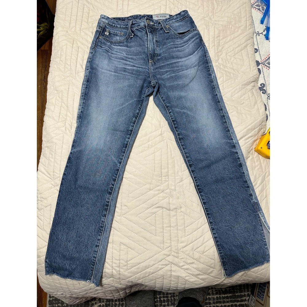 AG Adriano Goldschmied Isabelle High Rise Straight Crop Jean 27 LGN1753VH15YIBN